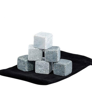 Promotion 9pcs <strong>Reusable</strong> Square Whiskey Stones Set Portable <strong>Ice</strong> <strong>Cubes</strong> with Bag and Cooler Men's Gift - Product Image 5