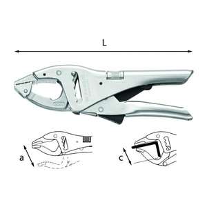 USAG - U01350535 Pince à crémaillère autobloquante réglable avec mâchoires articulées-Pince et coupe EAN 8001150040191 - Product Image 1