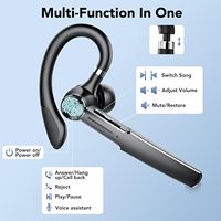 Casque Bluetooth Q19, casque professionnel, écouteurs sans fil étanches, écouteurs intra-auriculaires, casque Bluetooth mono-oreille