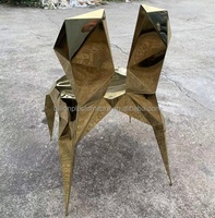 Chaises de salle à manger modernes de luxe en acier inoxydable, design contemporain, couleur personnalisable, extensibles, pour la maison, l'hôtel, le restaurant, les mariages