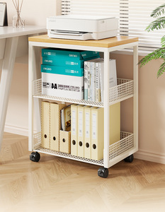 Minimalist 3-Tier Stainless Steel <b>Storage</b> <b>Cart</b> with Wheels for Kitchen and Bathroom Organization Multifunction Food Container - Product Image 3