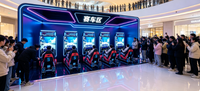 Machine de jeu d'arcade de course automobile F1 à monnayeur, simulateur de course dynamique avec mouvement, de Guangdong pour centre de jeux et FEC