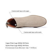 37-44 grande Taille Hommes Femmes En Cuir Véritable Bottes Chelsea Daim Fermeture À Glissière Bottes Décontractées H081