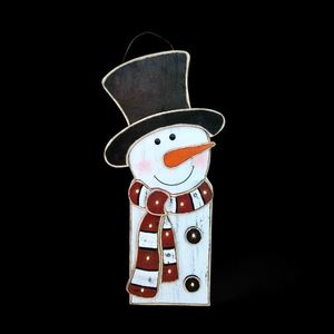 Merry Christmas <b>Ornaments</b> Sign <b>Large</b> Snowman Pattern Novelty Pattern <b>Ornament</b> Outdoor Wooden Decorations for Party - Product Image 1