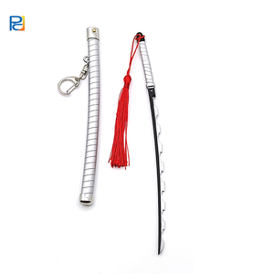 Logo personalizzato di alta qualità portachiavi spada in metallo alla moda in lega di zinco Anime spada per cacciatrice di demoni Hashibra Inosuke - Product Image 2