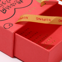 Caja de Regalo Cuadrada Deslizable Personalizada al por Mayor para Joyería, Collares, Anillos y Pendientes con Asa de Cinta y Logotipo