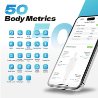 Báscula Digital Inteligente Yolanda de 280 mm con 8 Electrodos para Medir Grasa Corporal, Báscula de Baño y Gimnasio con Análisis Preciso del IMC