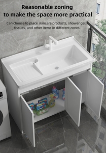 Modern alüminyum su geçirmez çamaşır lavabo kurulu için banyo aynası otel balkon kombinasyonu lavabo kabine için Modern - Product Image 2