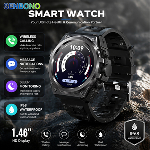 Montre connectée SENBONO Y10, écran HD 1,46 pouces, étanche IP68, notifications push, montre de sport et de fitness pour appareils iOS et Android - Product Image 5