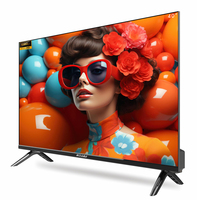 Televisi Pintar LED 40 Inci FHD 1080P Sistem Operasi Android Tanpa Bingkai Tipis WiFi Port USB AV untuk Apartemen Kantor Grosir OEM