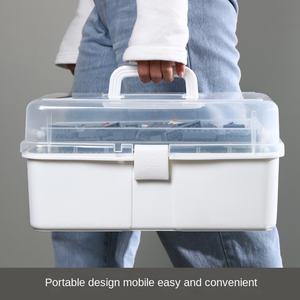 Многоуровневый детский органайзер для игрушек: коробка для хранения строительных блоков с функцией сортировки и доской для рисования, размеры 33x20x16.5 см, 27x17x13 см - Product Image 4