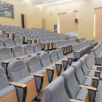Sillas Plegables para Teatro, Auditorio, Iglesia, con Mesa y Tablero de Escritura, Precio de Fábrica al por Mayor, Asientos Metálicos para Aula, Eléctricos