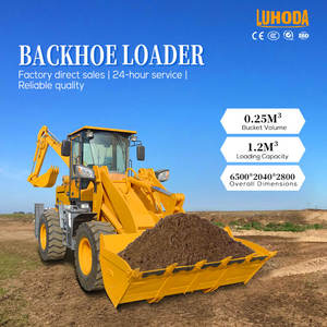 Maquinaria para Movimiento de Tierras, Retroexcavadora 4x4 con Motor Diésel, Excavadora Articulada para Construcción y Agricultura - Product Image 2