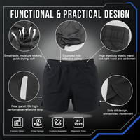 Shorts d'entraînement personnalisés pour hommes, maille extensible 75D 4 directions, doublure en maille étoilée, réfléchissant 3M, OEM, MOQ100
