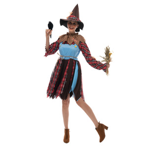 Disfraz de Espantapájaros para Mujer Adulta, Vestido de Bruja para Halloween, Disfraz de Cosplay para TV y Cine, Fibra de Poliéster - Product Image 2