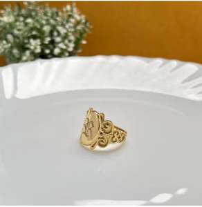 Anillo Victoriano de inspiración vintage, joyería de sello clásico de plata 925 - Product Image 4