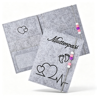 Produits allemands Premium Felt Beige Envelope case Folder Maternity Mother Passport Mutterpass Organizer Maternity Pass Cover