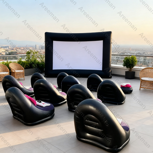 Gran oferta, pantalla de cine HINCHABLE Y proyector, pantalla de cine inflable para exteriores con silla inflable - Product Image 3