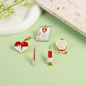 Spille con spilla e spilla in lega per siringa con spilla e spilla da medico con risvolto in lega - Product Image 2