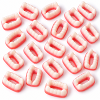 Bonbons gélifiés sucrés et acidulés assortis, saveur fruitée, en forme de dent, en vrac, fabrication OEM, vente en gros, marque privée personnalisée