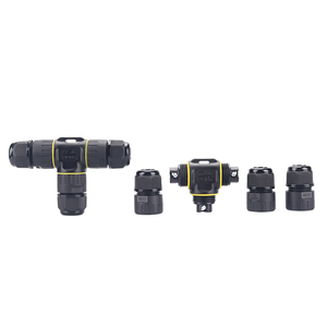 Tipo <span class=keywords><strong>T</strong></span> directa de la fábrica de Nylon PA66 al aire libre IP68 impermeable 4 Pin conector de cable - Product Image 3