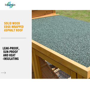 <span class=keywords><strong>Cage</strong></span> d'élevage commerciale moderne en bois à 2 étages pour lapins, avec toit en asphalte gris, pour plusieurs animaux - Product Image 4