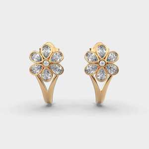 Designer Round Brilliant Moissanite <b>Stud</b> Earrings Luxury 925 <b>Sterling</b> <b>Silver</b> Premium Jewelry for Women - Product Image 6