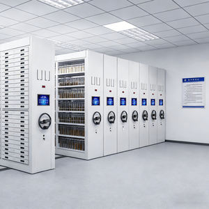 <strong>Library</strong> Archive <strong>Cabinet</strong> Movable Rack High-Density Archival Storage Compact Shelving Mobile Compact Shelving With Map <strong>Cabinet</strong> - Product Image 2