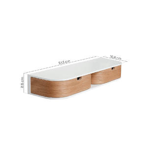 <span class=keywords><strong>Tiroir</strong></span> d'étagère de table de chevet en bois flottant moderne, table de chevet murale - Product Image 3