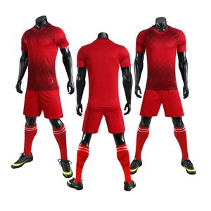 Kit latihan sepak bola merah desain baru kaus sepak bola kustom peralatan sepak bola teknik sublimasi termal untuk pria dengan anak-anak - Product Image 1