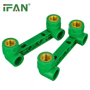 Ifan Plus-accesorios de tubería para agua de bebidas, doble codo de latón, alta calidad, color verde, ppr