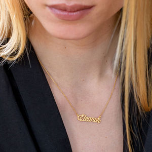 Collar con placa de identificación inicial personalizada, regalo de joyería, chapado en oro rosa, collar con nombre de Plata de Ley 925 personalizado - Product Image 3