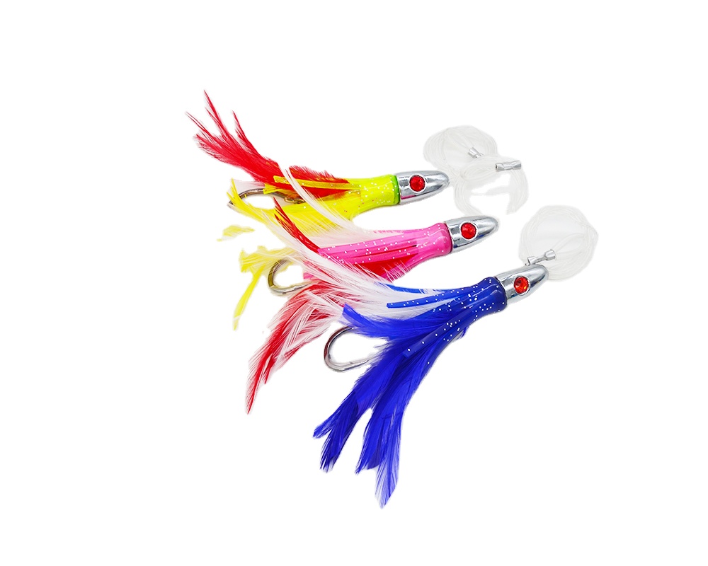Leurre De Pêche Thon Gros Gibier - Plume Trolling Jupe - 7g - Vert - Plastique - Neuf