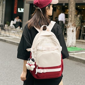 Suu Bag Student Backpack 18 In Solid Color Zipper Closure For Girls School Education - Product Image 2