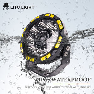 60W 7 pulgadas todoterreno <span class=keywords><strong>4x4</strong></span> lámparas de conducción LED auxiliares haz de punto redondo para UTV ATV SUV Auto LED faro 12V 24V - Product Image 3