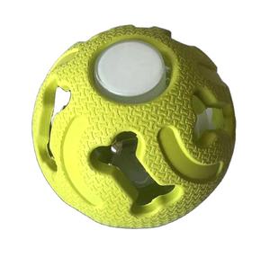 Yeni toptan dayanıklı yüksek sıçrama köpek kauçuk Tpr çiğnemek topu köpek diş temizleme için oyuncak Pet interaktif gıcırtılı <span class=keywords><strong>Hollow</strong></span> Fetch topu - Product Image 2