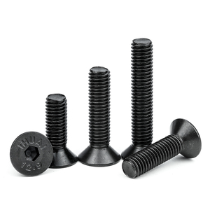 Paquete de 20 tornillos de máquina de acero inoxidable 304, chapados en zinc negro, con cabeza plana hexagonal, métricos M2 a M12, DIN7991, grado A2-70 - Product Image 3