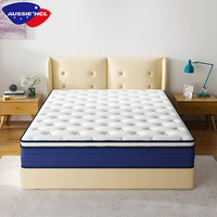 Vente chaude Matelas ignifuge Queen king Matelas en mousse à mémoire de forme en gel de taille unique Matelas à ressorts ensachés à 7 zones Ensemble de matelas