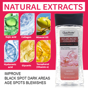 Effective <strong>Wholesale</strong> Glow Body Oil Face Body Skin Lightening Moisturizing Kojic Acid Collagen Skin Care Pure Natural Body Oil - Product Image 3