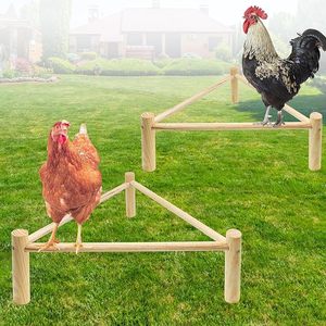 Hábitat de entrenamiento de marco de madera grande para pollos, gallinas, raíces fuertes, gallinero, cuidador, 2 juguetes de pollo, accesorios para loros - Product Image 1