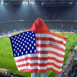 Флаг США с кепкой, 90x150 см (3x5 футов), американский флаг-накидка, баннер для фанатов, подарок для болельщиков, украшение для дома и улицы - Product Image 2