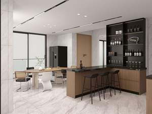 Cave à vin et bar en panneau mélaminé pour cuisine moderne, design écologique - Product Image 3