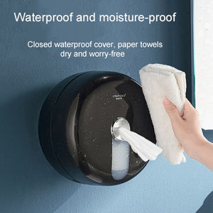 Rollo de papel higiénico transparente, dispensador montado en la pared, sin perforar, soporte para hotel - Product Image 4