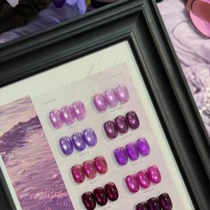 Rabia 10 Couleurs Violet Starwave Glass Bead Purple Cat Eye Gel Soak Off UV Gel pour Salon de Manucure Professionnel - Product Image 3