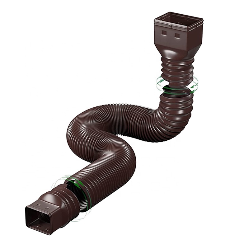 New arrival Amazon custom 1-pack brown rain gutter downspout extensions flexible