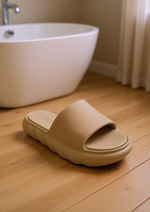 Sandali EVA da donna stile Cloud, punta aperta, ultra morbidi, antiscivolo, comode pantofole da bagno, taglia 29, giallo - Product Image 2