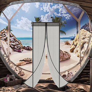 90*210cm 100*220cm Magnetic Soft <b>Screen</b> <b>Door</b> with Polyester <b>Mesh</b> Fiberglass Frame Modern Design for Hotel Use Insect Resistant - Product Image 3