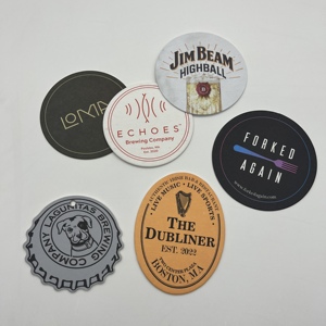 Custom Logo Coaster <b>Thick</b> Paper Custom Embossed Paper Coaster Restaurant Coaster Pads Paper - Product Image 3