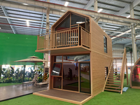 Villa préfabriquée modulaire moderne, complexe hôtelier écologique, maison en conteneur en acier durable avec cour imperméable pour appartements