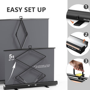 ฉากหลังถ่ายภาพแบบพับได้ขนาดใหญ่ RAUBAY 78.7 x 82.7 นิ้ว สีเบจ พร้อมขาตั้ง - Product Image 3